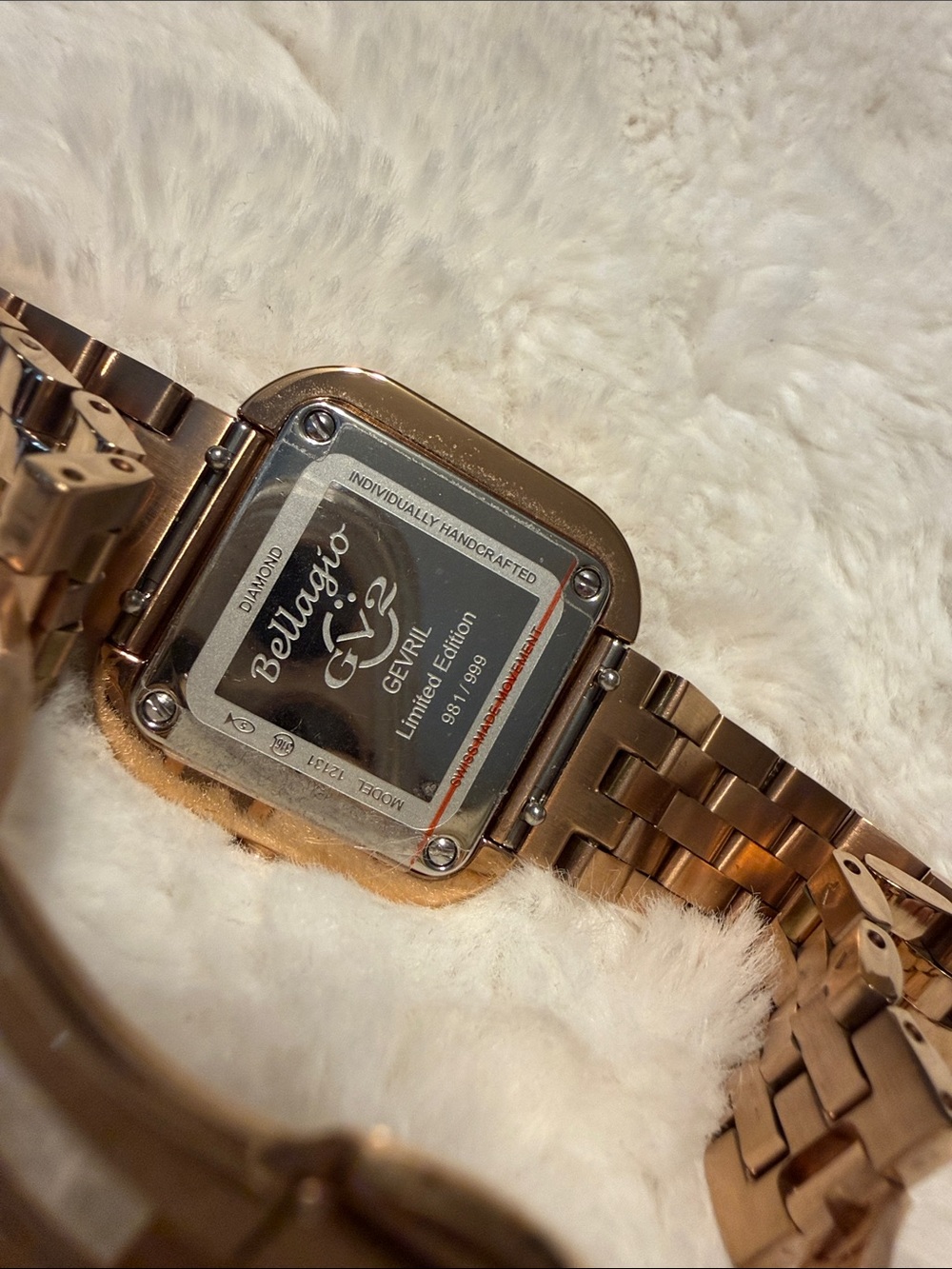 Gold Crystal-Trim Square Dial Women's Bracelet Watch - Picture 8 of 11
